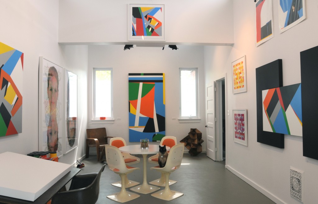 The art studio of contemporary artist Bryce Hudson